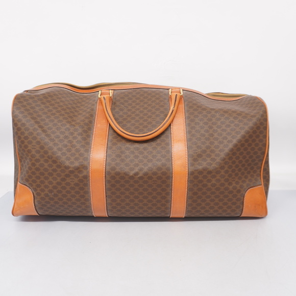 Auth Celine Macadam Handbag Women,Unisex,Men PVC Boston Bag Brown - Picture 11 of 11